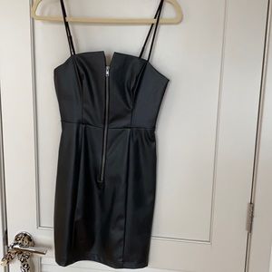 Black leather dress BCBG generation size 2